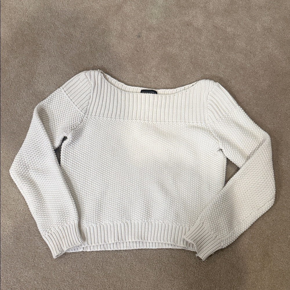 Banana Republic Off-White Textured Sweater